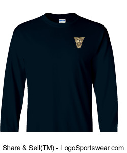 Blumenberg art - long sleeve T - Tecumseh on back; gold class crest on front Design Zoom